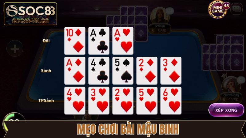 Bài Mậu Binh Soc88 - Tinh Hoa Chiến Thuật Bài Trí Đỉnh Cao 4 Kinh nghiệm chơi mậu binh đáng để tham khảo